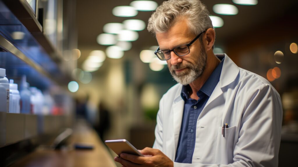 doktor mit smartphone