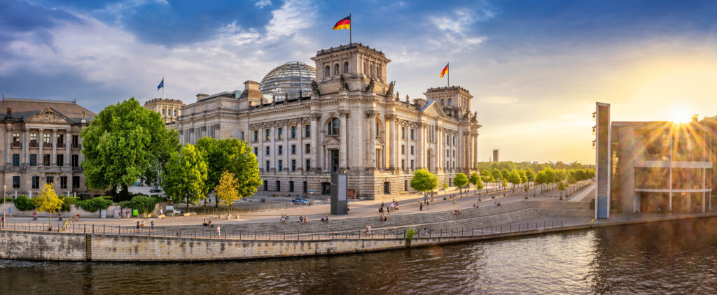 Berlin Reichstag river view